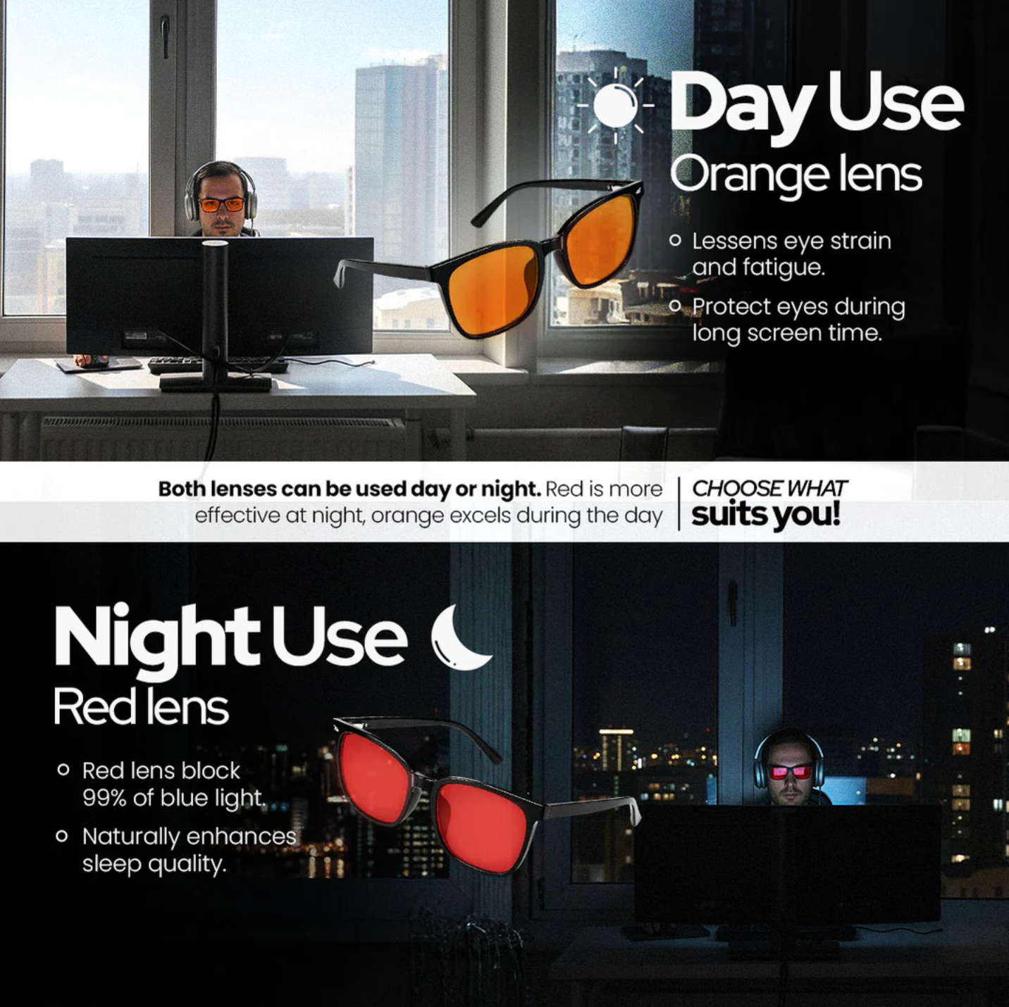 Noctys™– The 99.9% Blue Light Shield for Migraine Relief & Deep Sleep